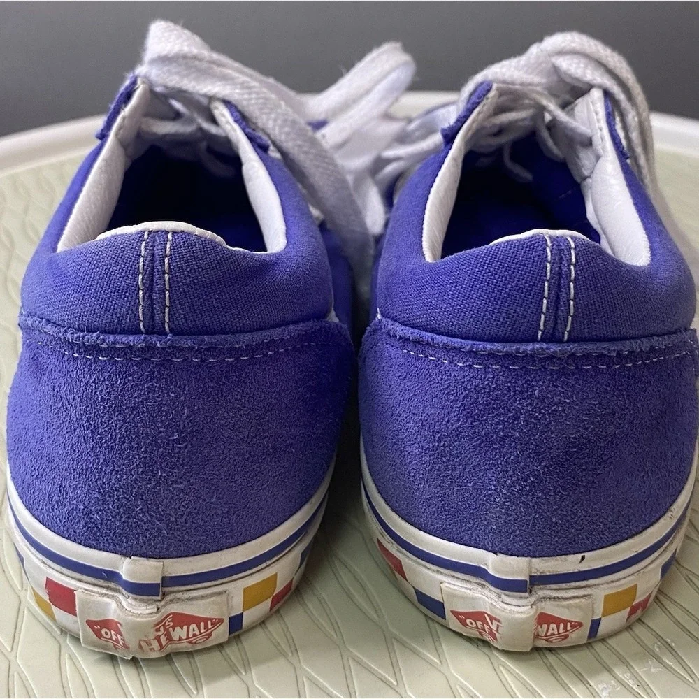 VANS Juniors Or Women Old School Blue Skateboard Sneaker Low Top Shoe J=6.5 W=8